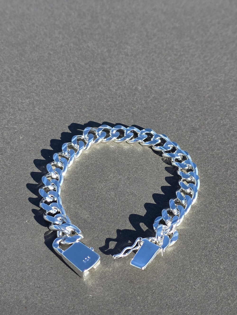 925 Classic Silver Cuban Link Bracelet for Men 8"